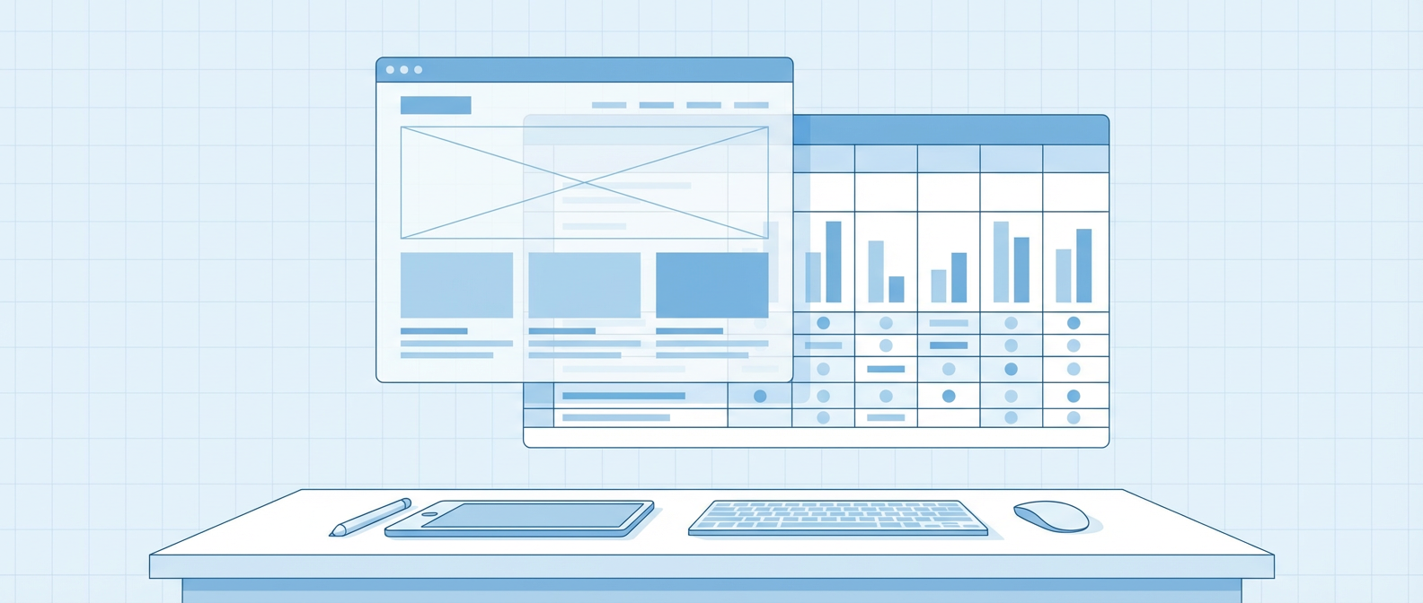 Website development cost breakdown illustration